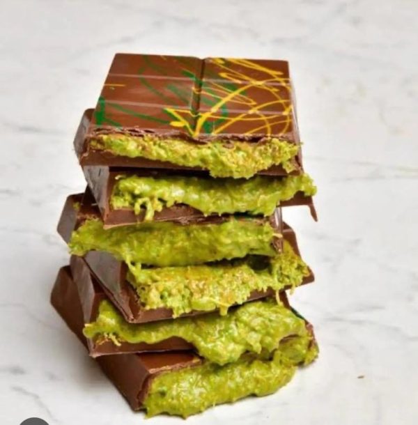 Dubai Pistachio and Kunafeh Chocolate Bar Callebaut Original For Sale