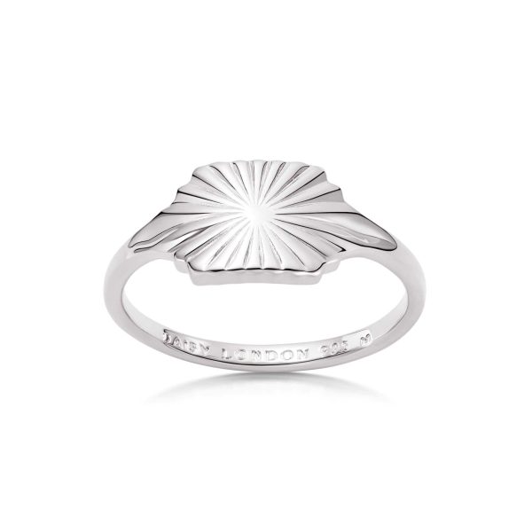 Estée Lalonde Sunburst Shield Ring Sterling Silver Cheap