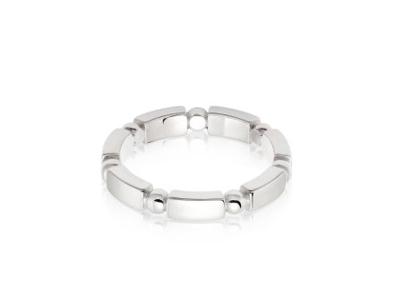 Ball & Bar Chunky Ring Sterling Silver Hot on Sale