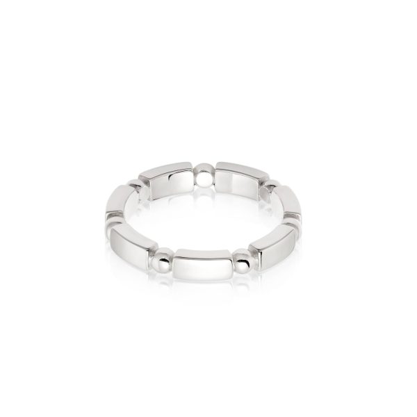 Ball & Bar Chunky Ring Sterling Silver Hot on Sale