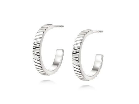 Estée Lalonde Sunburst Midi Hoop Earrings Sterling Silver For Discount