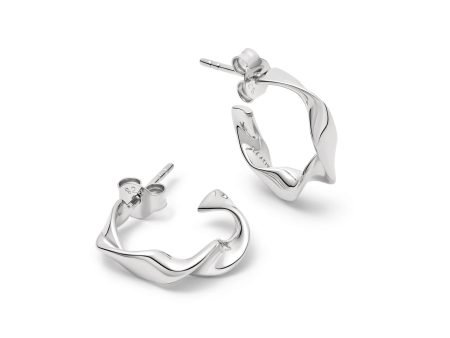 Estée Lalonde Flow Midi Hoop Earrings Sterling Silver For Sale