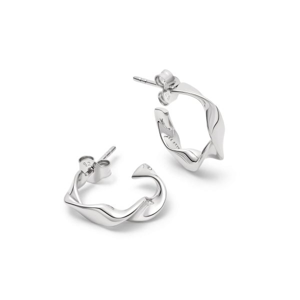 Estée Lalonde Flow Midi Hoop Earrings Sterling Silver For Sale