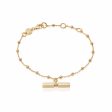 T Bar Bobble Bracelet 18ct Gold Plate Cheap