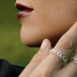 Estée Lalonde Chunky Curb Chain Ring Sterling Silver on Sale