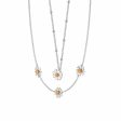 Daisy Chain Necklace Layering Set Sterling Silver Online Sale