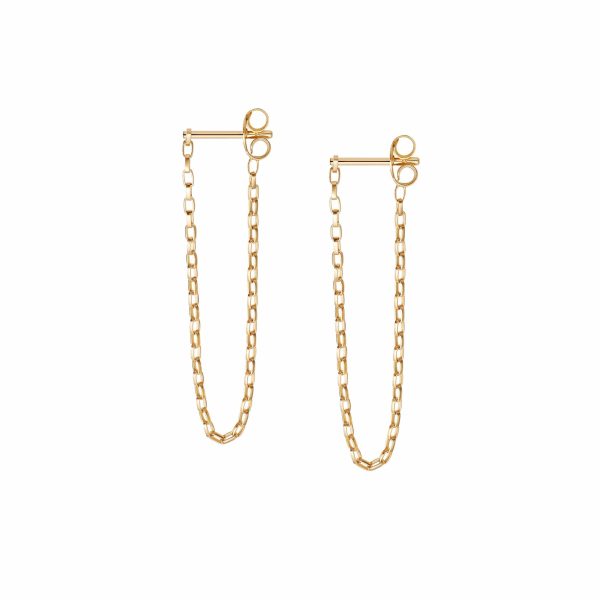 Estée Lalonde Box Chain Earrings 18ct Gold Plate on Sale