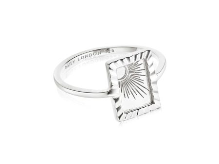 Estée Lalonde Rising Sun Frame Ring Sterling Silver Fashion