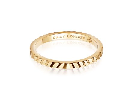 Estée Lalonde Sunburst Stacking Ring 18ct Gold Plate Discount