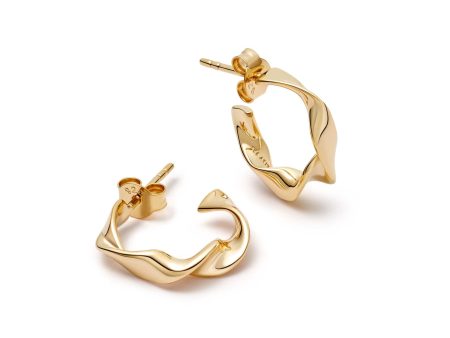 Estée Lalonde Flow Midi Hoop Earrings 18ct Gold Plate Online Hot Sale