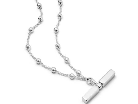 T Bar Bobble Chain Necklace Sterling Silver Online