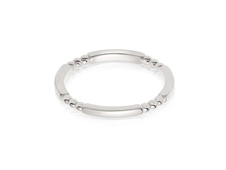 Bar & Ball Stacking Ring Sterling Silver Hot on Sale