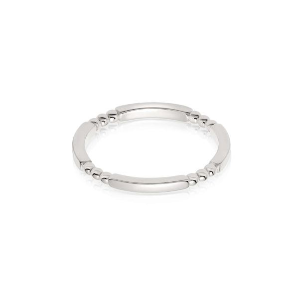 Bar & Ball Stacking Ring Sterling Silver Hot on Sale