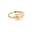 Estée Lalonde Sunburst Shield Ring 18ct Gold Plate Online Hot Sale