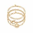 Goddess Triple Bracelet Stack 18ct Gold Plate Discount