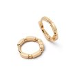 Bar & Ball Huggie Hoop Earrings 18ct Gold Plate Sale