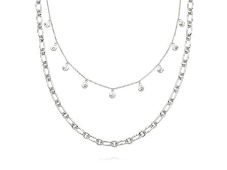 Silver Stacked Necklace Layering Set Sterling Silver Online Hot Sale