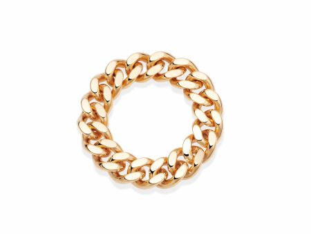 Estée Lalonde Chunky Curb Chain Ring 18ct Gold Plate Online Hot Sale