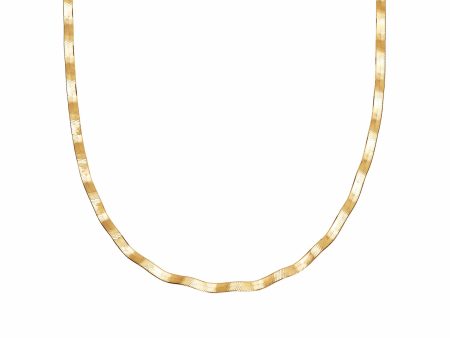 Estée Lalonde Wavy Snake Chain Necklace 18ct Gold Plate For Discount