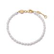 Freshwater Seed Pearl Bracelet 18ct Gold Plate on Sale