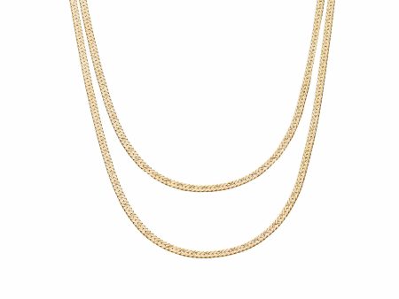 Original Snake Chain Necklace Layering Set 18ct Gold Plate Online