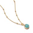 Amazonite Healing Stone Necklace 18ct Gold Plate Discount