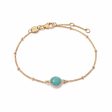 Amazonite Healing Stone Bobble Bracelet 18ct Gold Plate on Sale