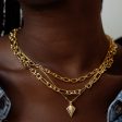 Chunky Chain Necklace Layering Set 18ct Gold Plate Online Sale