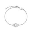 Beloved White Topaz Baguette Bracelet Sterling Silver Online Sale