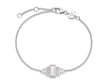 Beloved White Topaz Baguette Bracelet Sterling Silver Online Sale