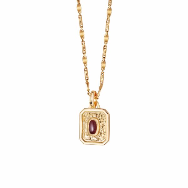 Birthstone Necklace 18ct Gold Plate For Discount