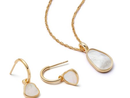 Mother of Pearl Layering Set 18ct Gold Plate Cheap