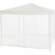 Gazebo 140 Steel 100 % polyester 3 x 3 m White For Cheap