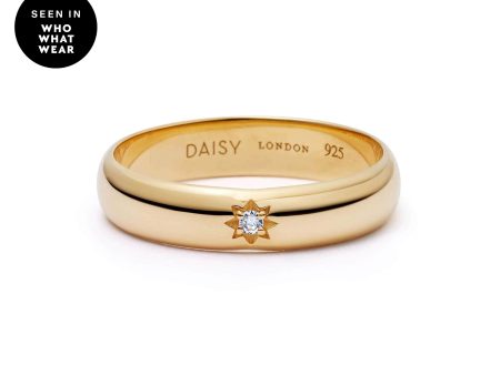 Shining Star Stacking Ring 18ct Gold Plate Online now