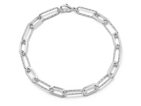 Polly Sayer Paperclip Chain Bracelet Silver Plate Online