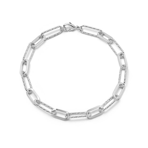 Polly Sayer Paperclip Chain Bracelet Silver Plate Online