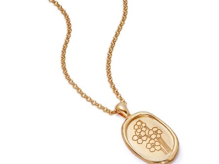 Forget Me Not Necklace Flower 18ct Gold Plate Hot on Sale