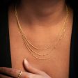 Beaded Layering Chain Necklace 18ct Gold Plate For Discount