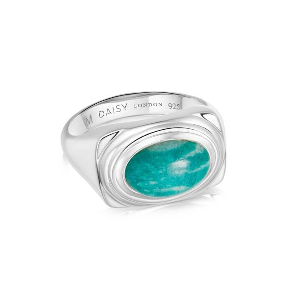 Amazonite Bold Ring Sterling Silver Online Hot Sale