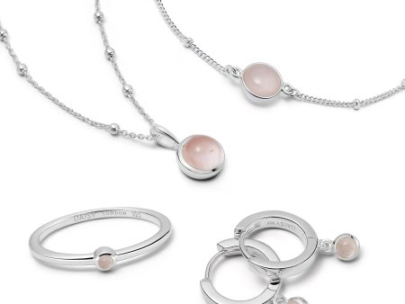 Ultimate Rose Quartz Layering Set Sterling Silver Online Sale