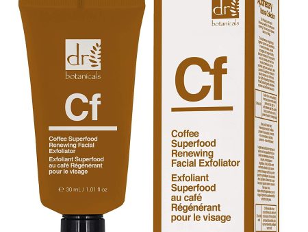 Dr Botanicals Coffee Superfood Renewing Facial Exfoliator 30ml Vegan For Sale