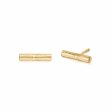 Estée Lalonde T Bar Stud Earrings 18ct Gold Plate Online now