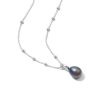 Baroque Black Pearl Pendant Necklace Sterling Silver Online