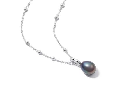 Baroque Black Pearl Pendant Necklace Sterling Silver Online