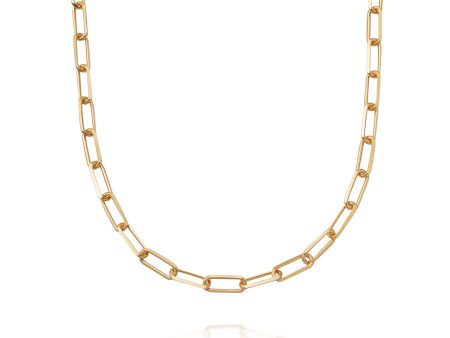 Estée Lalonde Large Open Box Chain Necklace 18ct Gold Plate Online Sale