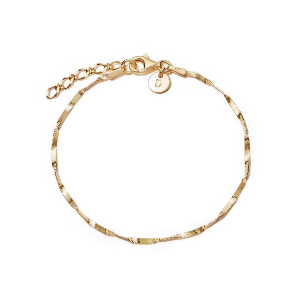 Astra Twisted Chain Bracelet 18ct Gold Plate on Sale