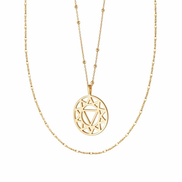 Solar Plexus Necklace Layering Set 18ct Gold Plate Online