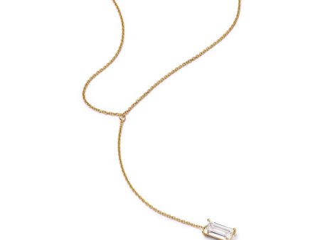 Estée Lalonde Fine Sapphire Lariat Necklace 14ct Solid Gold Hot on Sale