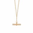 Estée Lalonde T Bar Necklace 18ct Gold Plate Hot on Sale