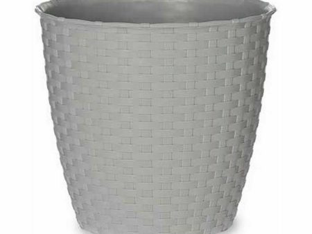 Planter Stefanplast Grey Plastic 19 x 17,5 x 19 cm (12 Units) For Cheap